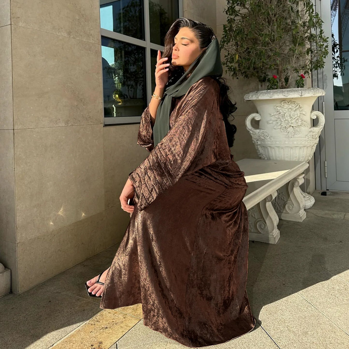 Elegant Saudi Arabia Muslim Modest Cardigan for Women Eid