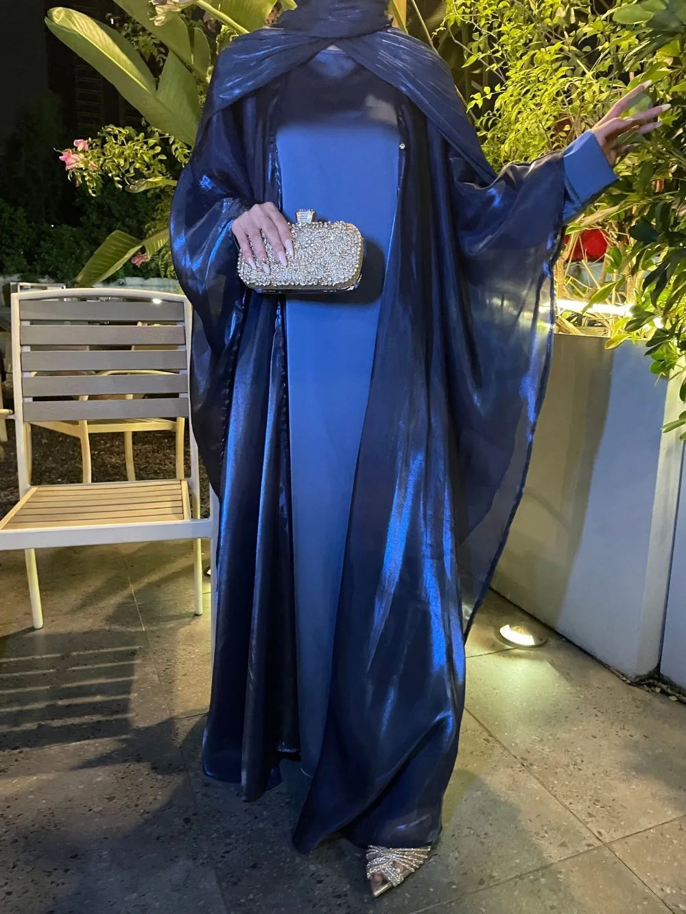 Dress 2 Piece Set Arab Open Abayas