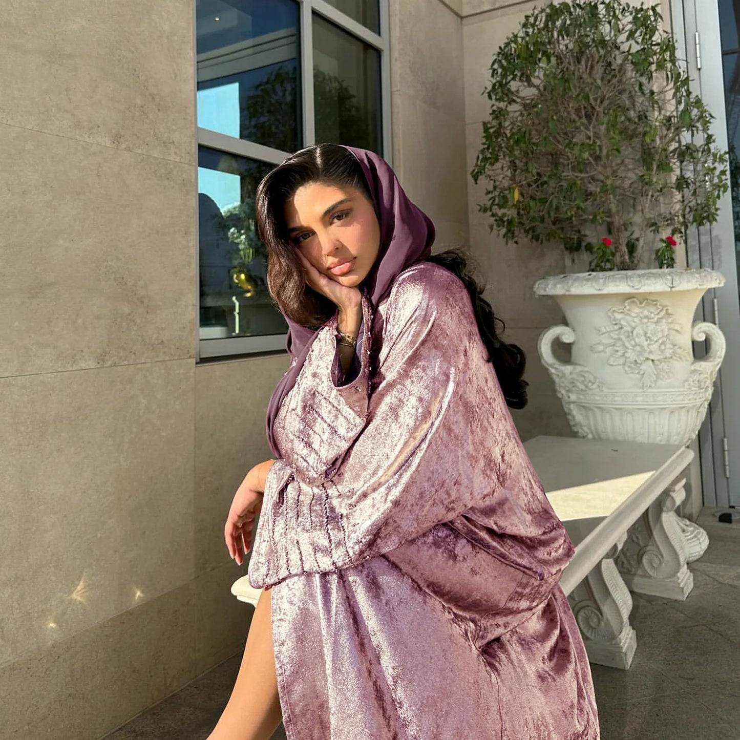 Elegant Saudi Arabia Muslim Modest Cardigan for Women Eid