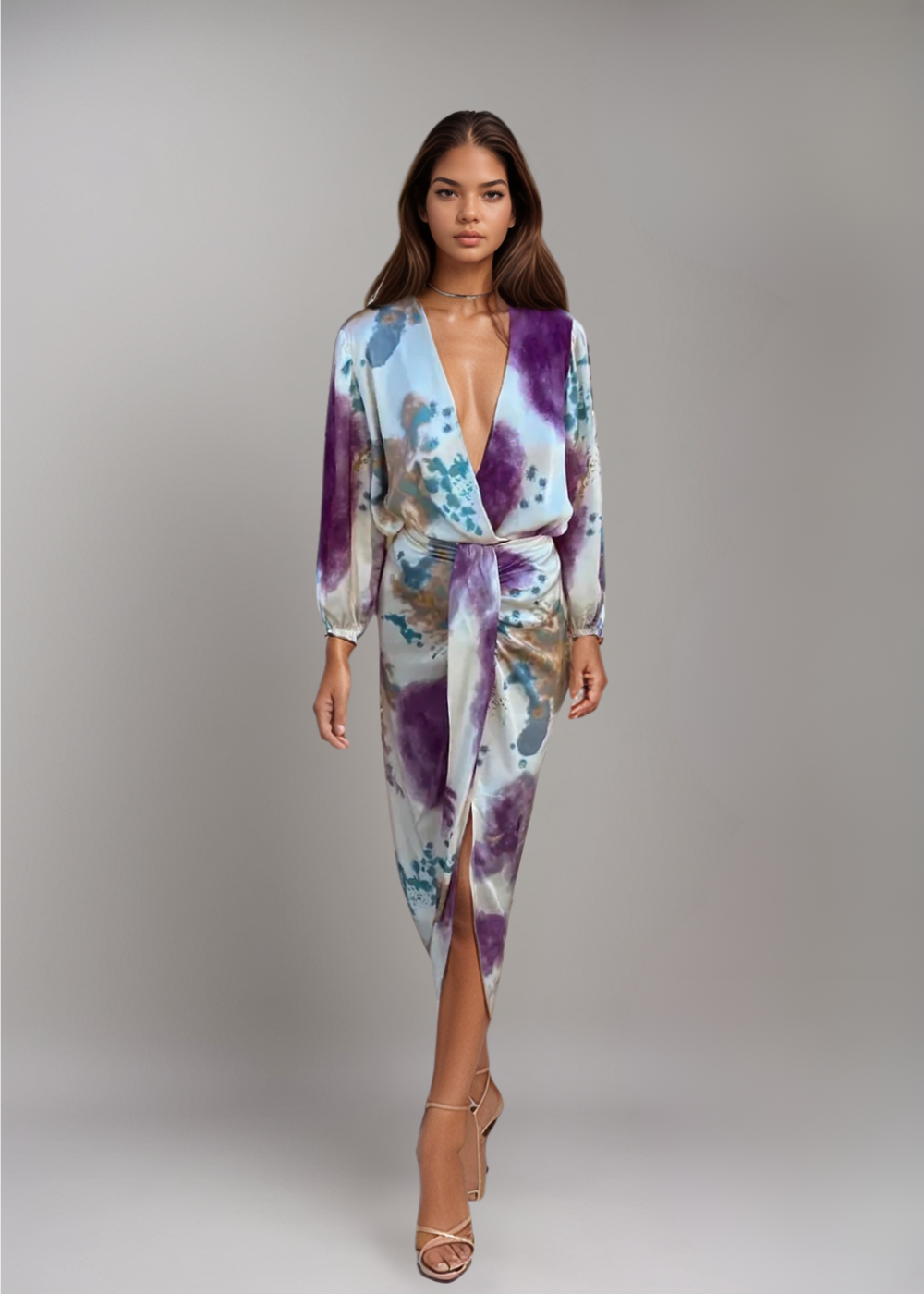 Hedwig™ | Artistic Wrap Midi Dress