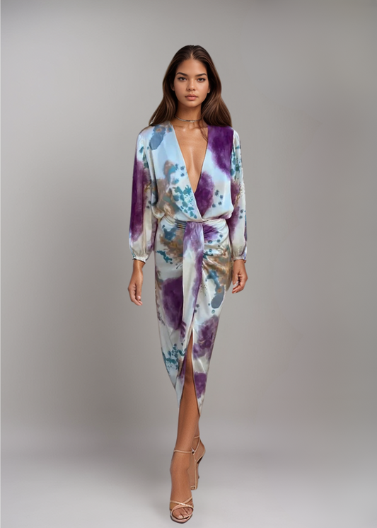 Hedwig™ | Artistic Wrap Midi Dress